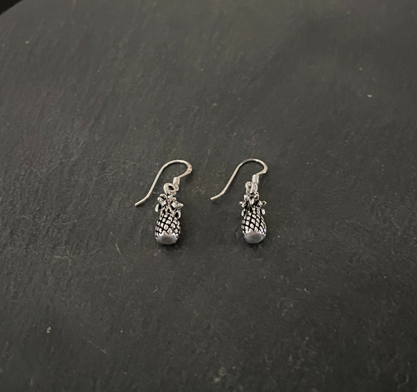 Silver Pineapple Earrings image 1