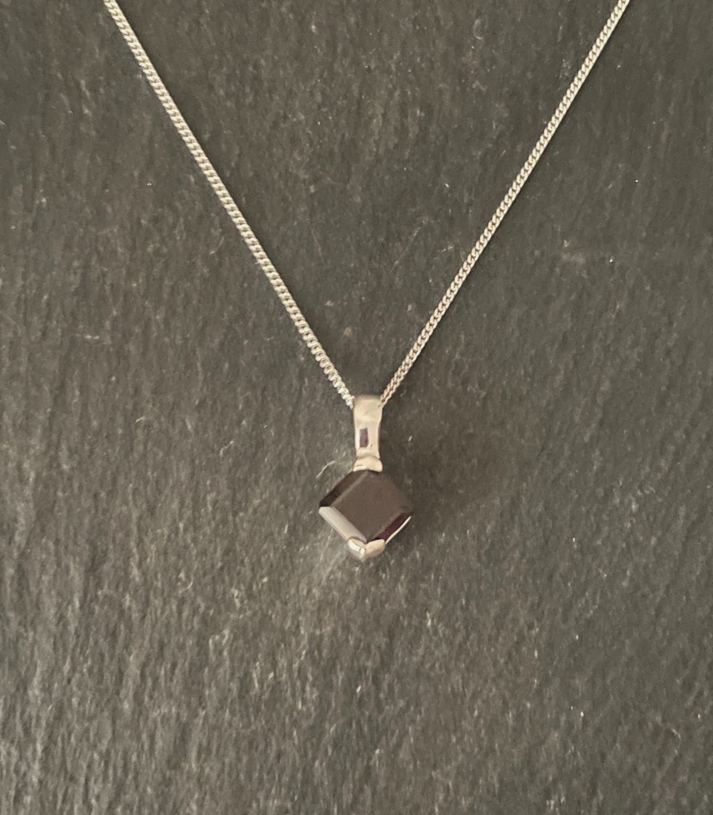 Garnet and Silver Pendant image 0