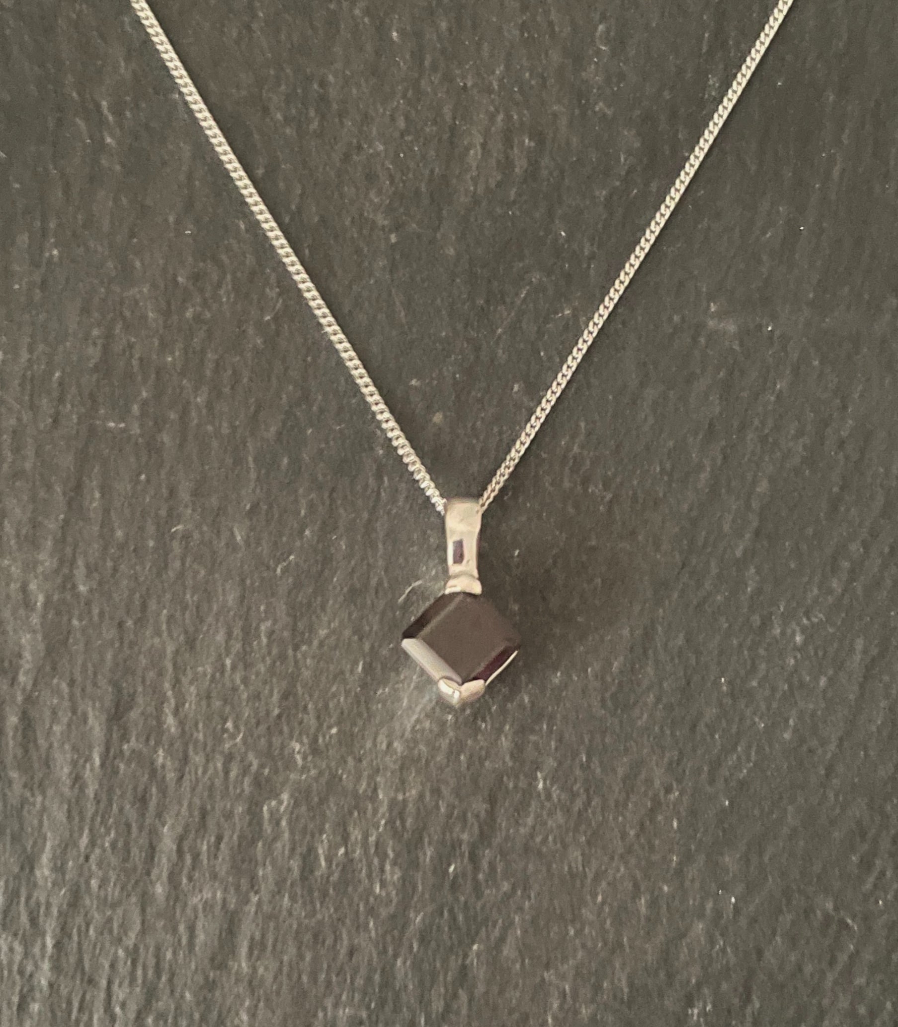 Garnet and Silver Pendant image 0