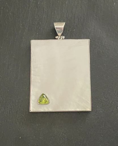 Peridot and Mother of Pearl Pendant image 0