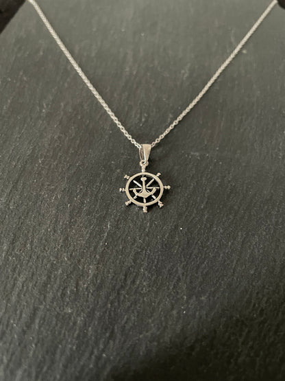 Silver Wheel Pendant image 1