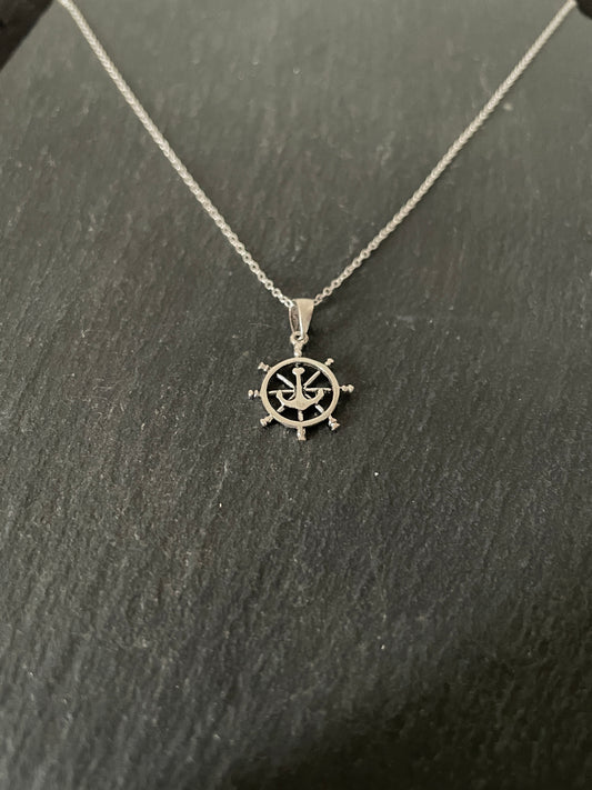 Silver Wheel Pendant image 1