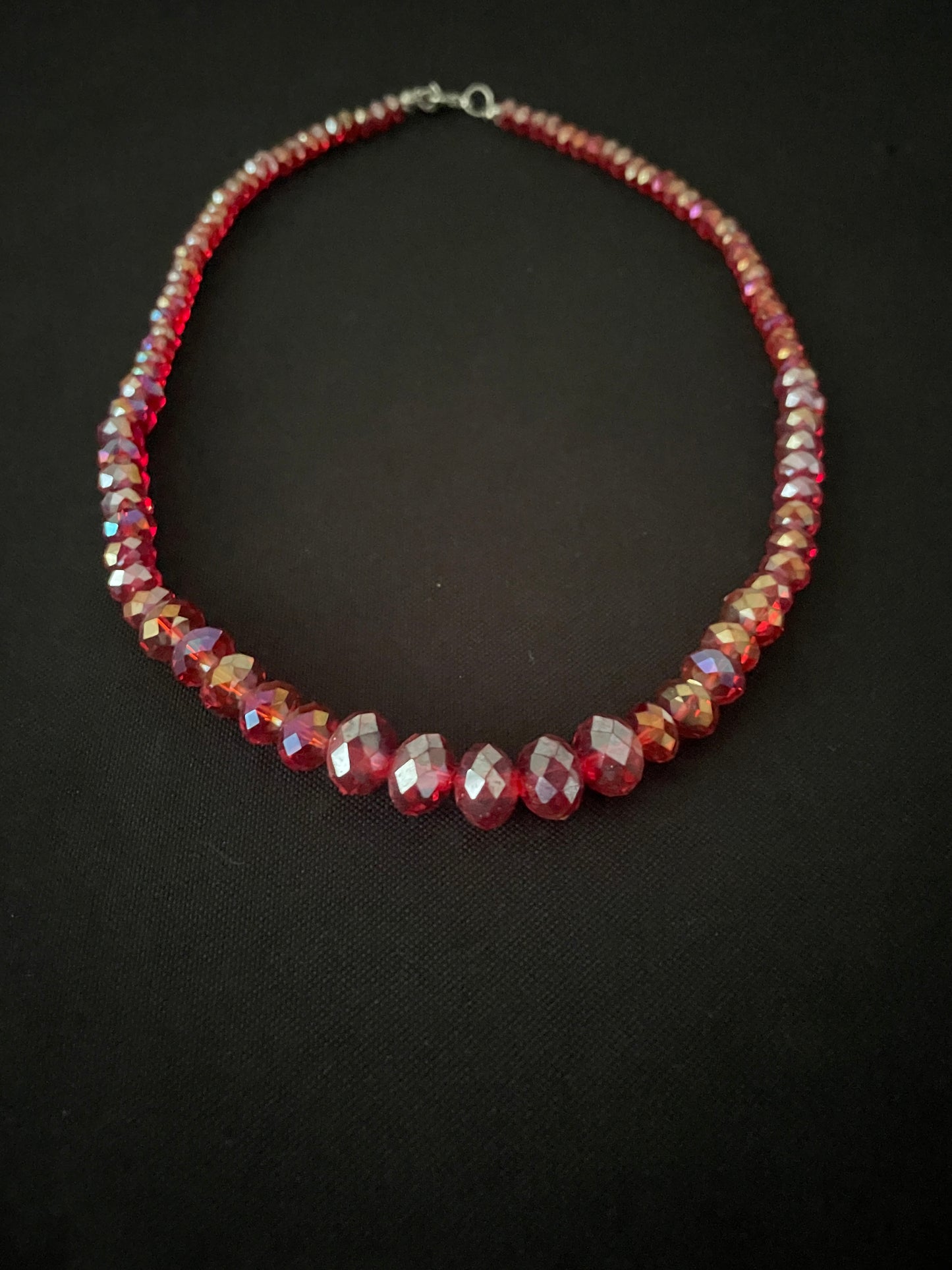 Red Crystal Bead Necklace image 0
