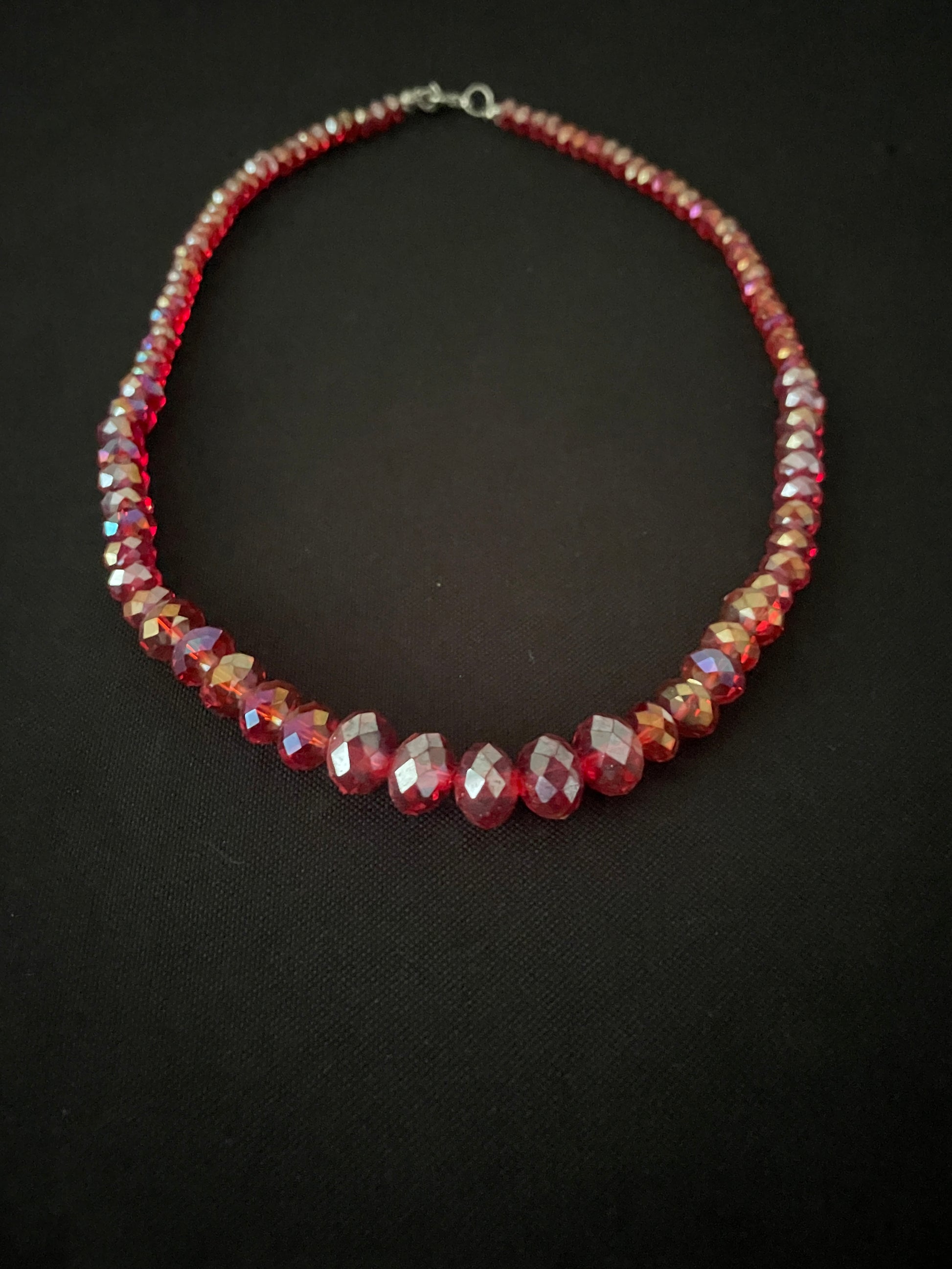 Red Crystal Bead Necklace image 0
