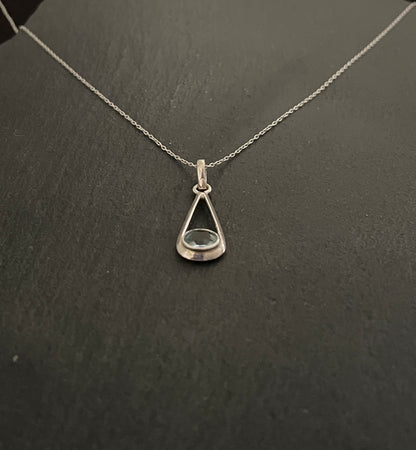 Blue Topaz and Silver Pendant image 1