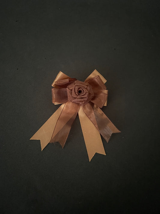 Brown Bow Hair Clips image 1