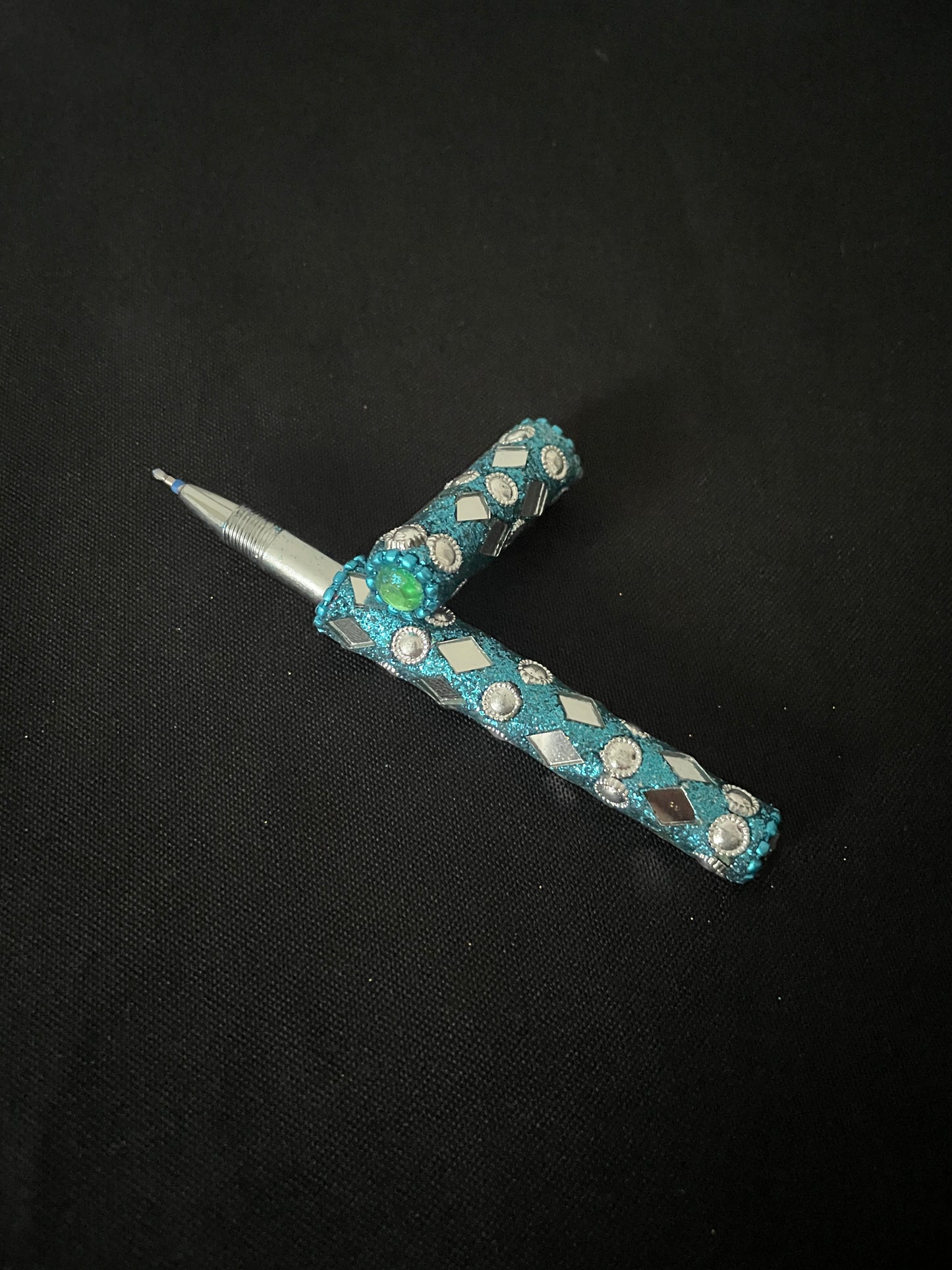 Light Blue Glitter Pen image 1