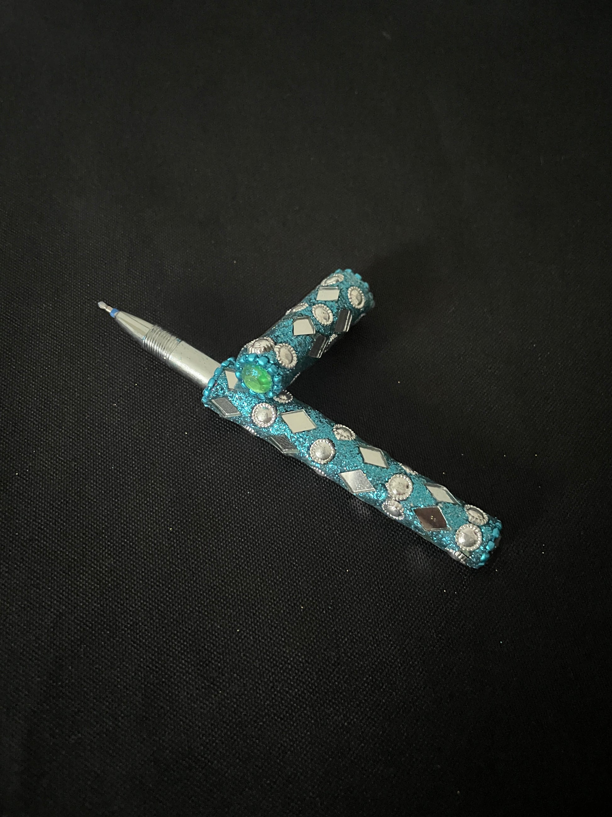 Light Blue Glitter Pen image 1