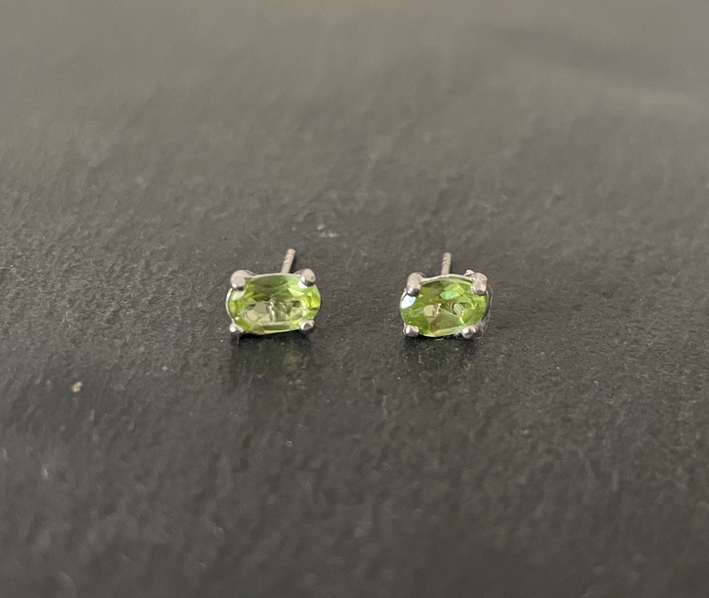 Peridot Oval Stud Earrings image 0