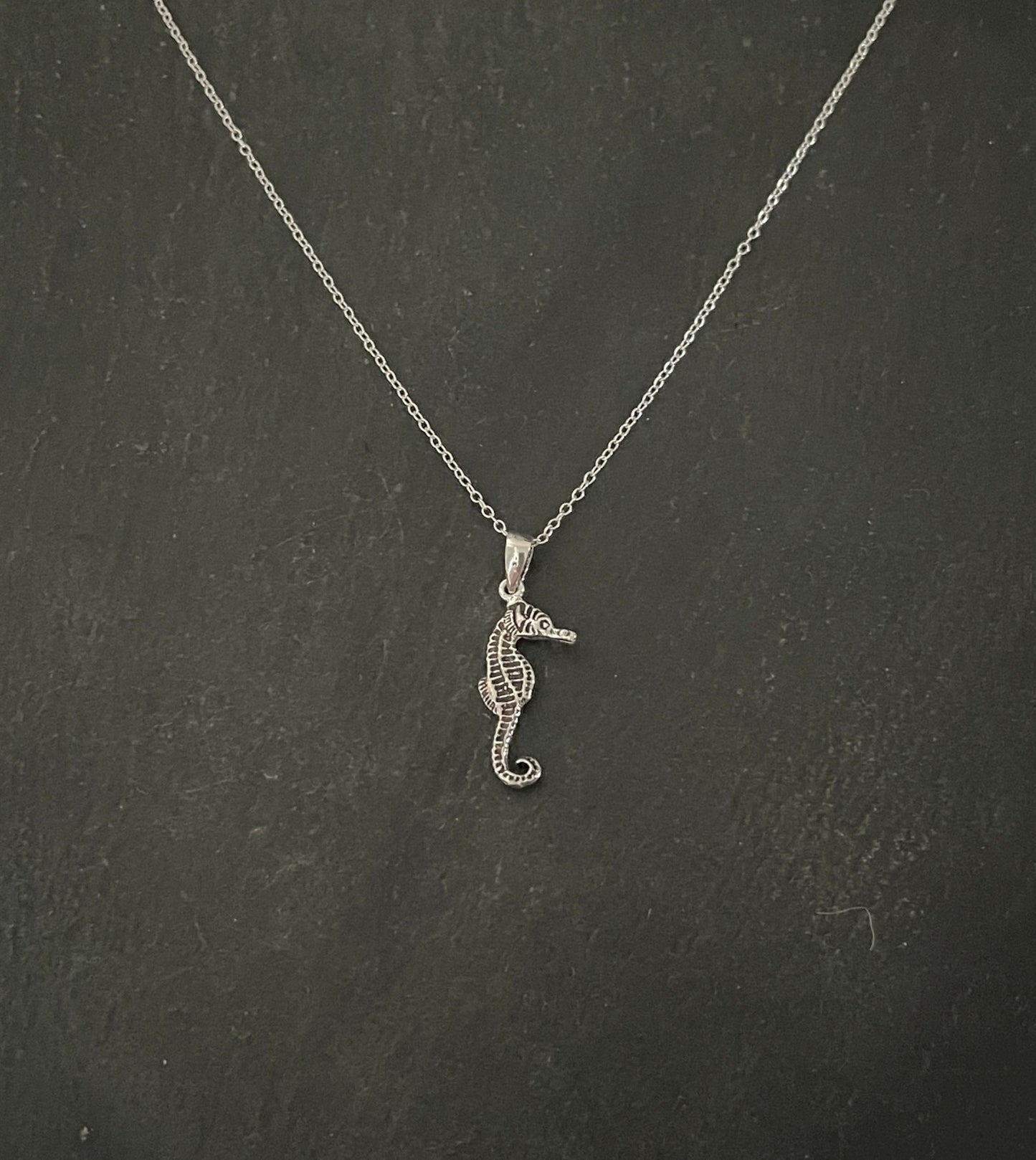 Silver Seahorse Pendant image 0