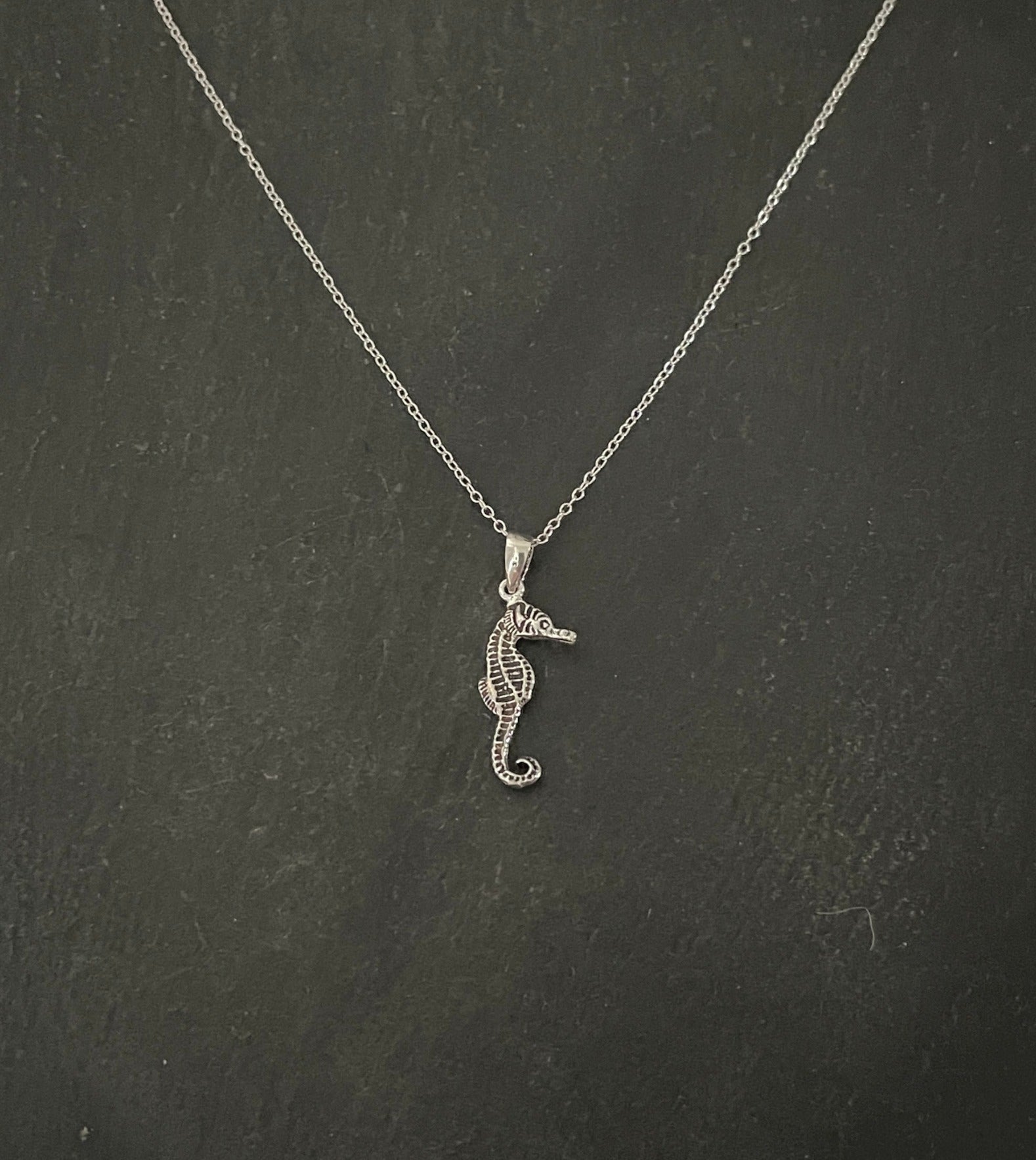 Silver Seahorse Pendant image 0