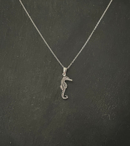 Silver Seahorse Pendant image 0