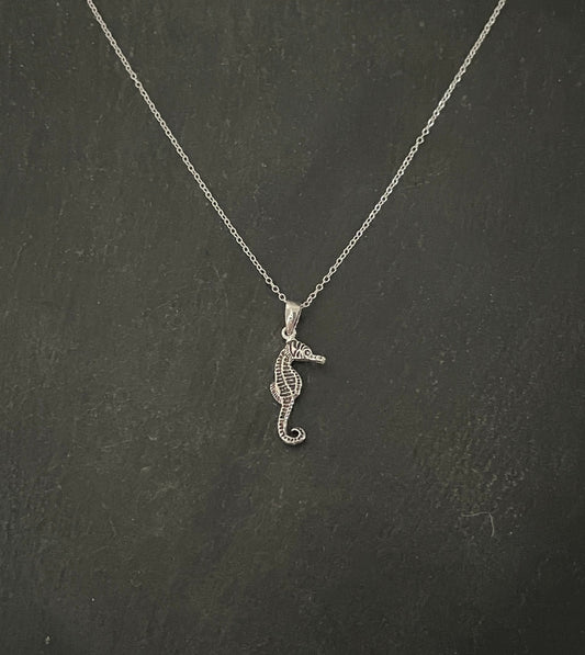 Silver Seahorse Pendant image 0