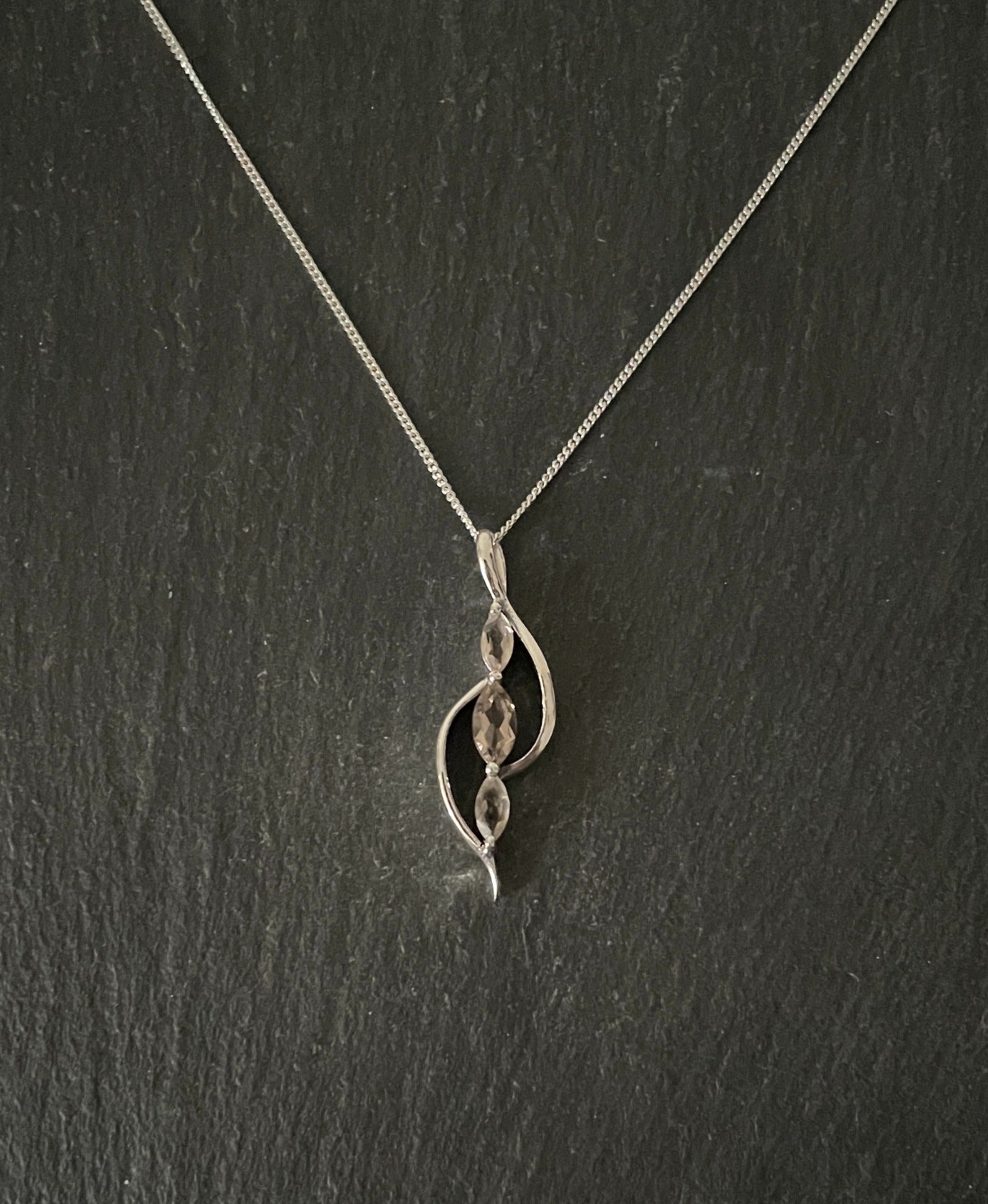 Smokey Quartz and Silver Pendant image 0