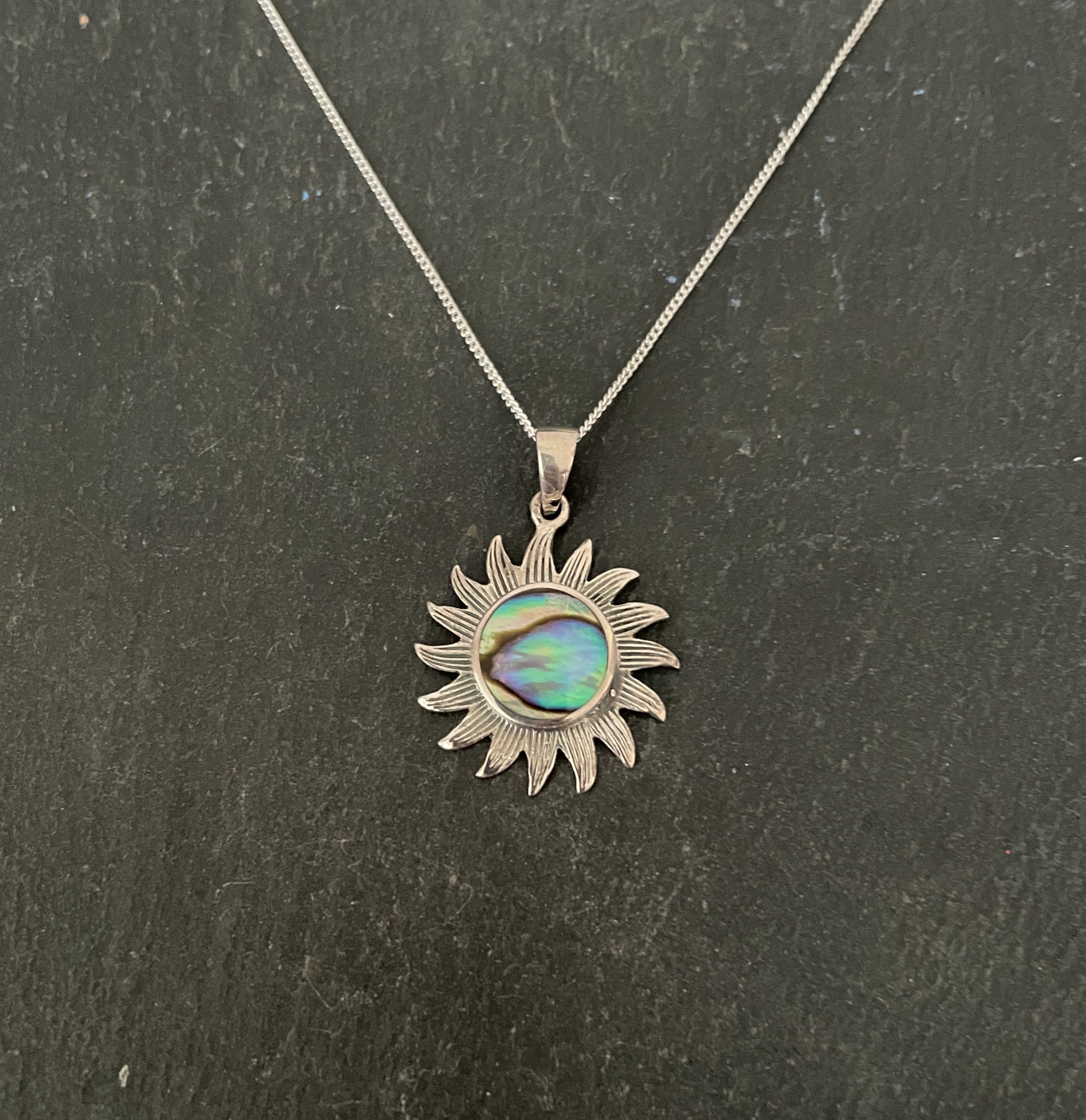 Paua Shell and Silver Pendant image 0