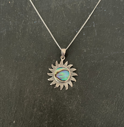 Paua Shell and Silver Pendant image 0