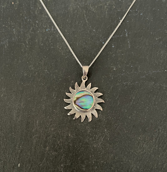 Paua Shell and Silver Pendant image 0