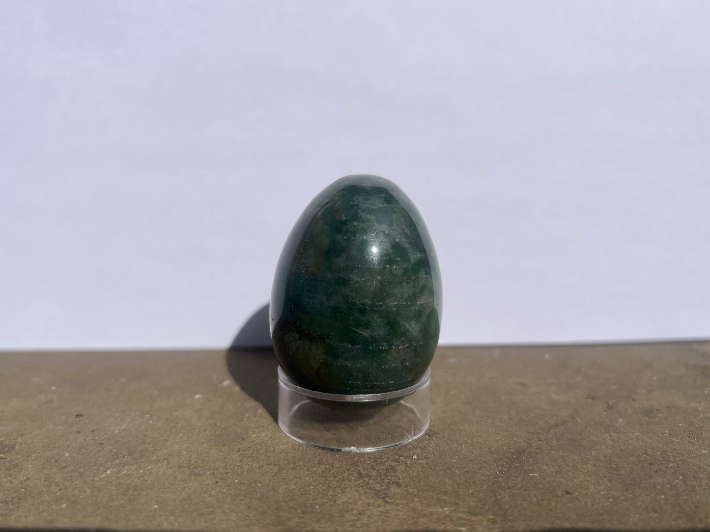 Green Moss Agate Egg image 3