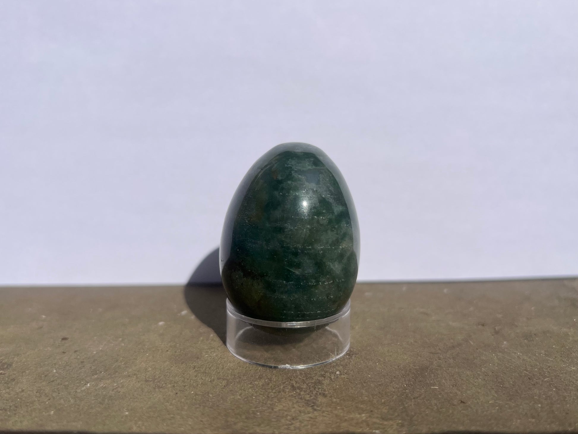 Green Moss Agate Egg image 3