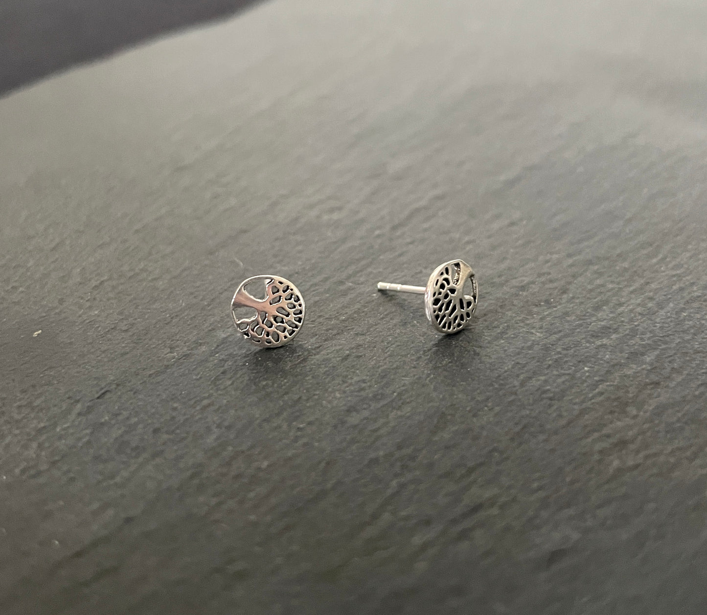 Silver Tree of Life Studs image 1