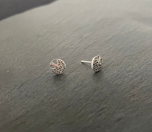 Silver Tree of Life Studs image 1