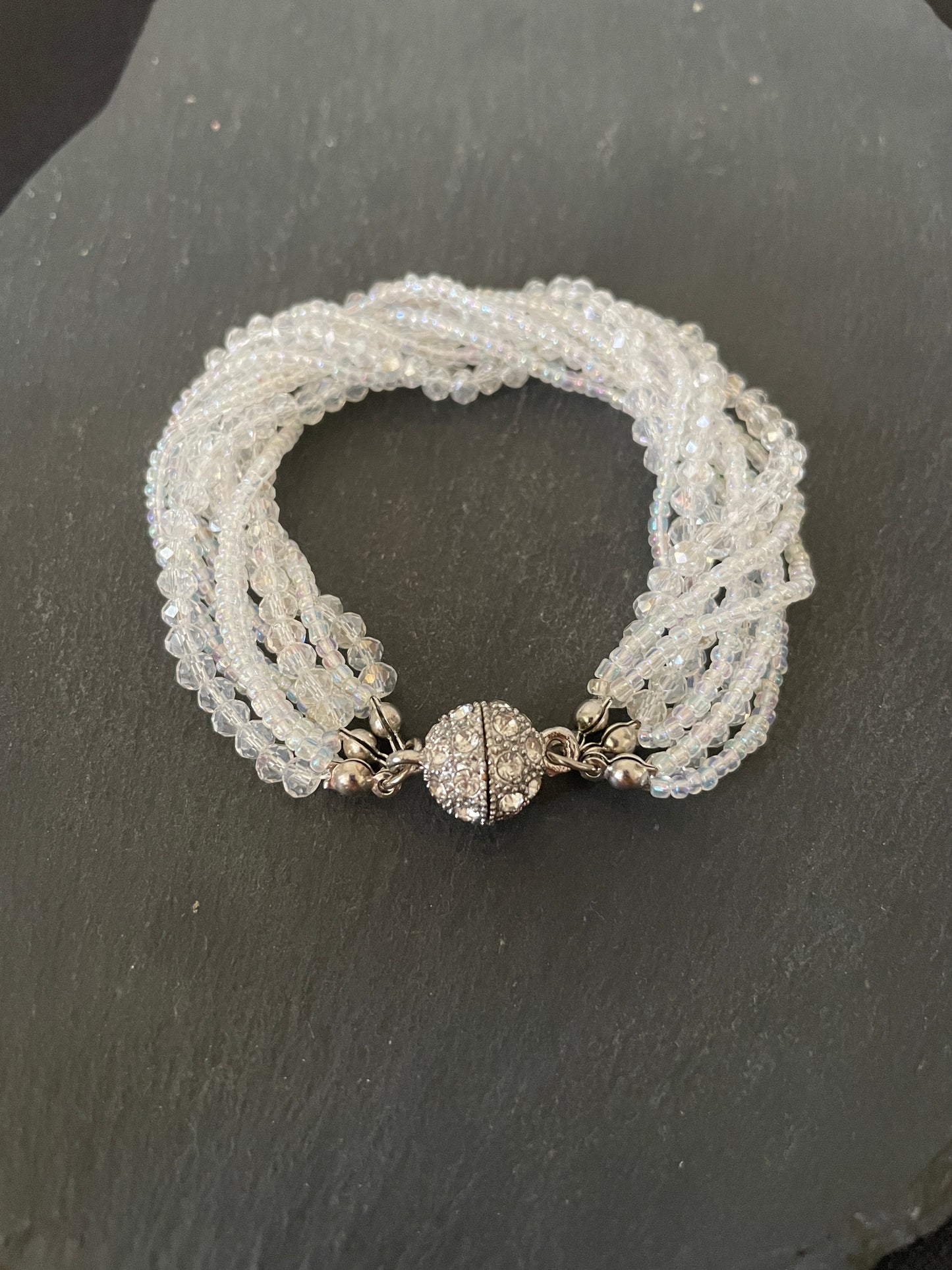 Clear Coloured Bead Bracelet image 0