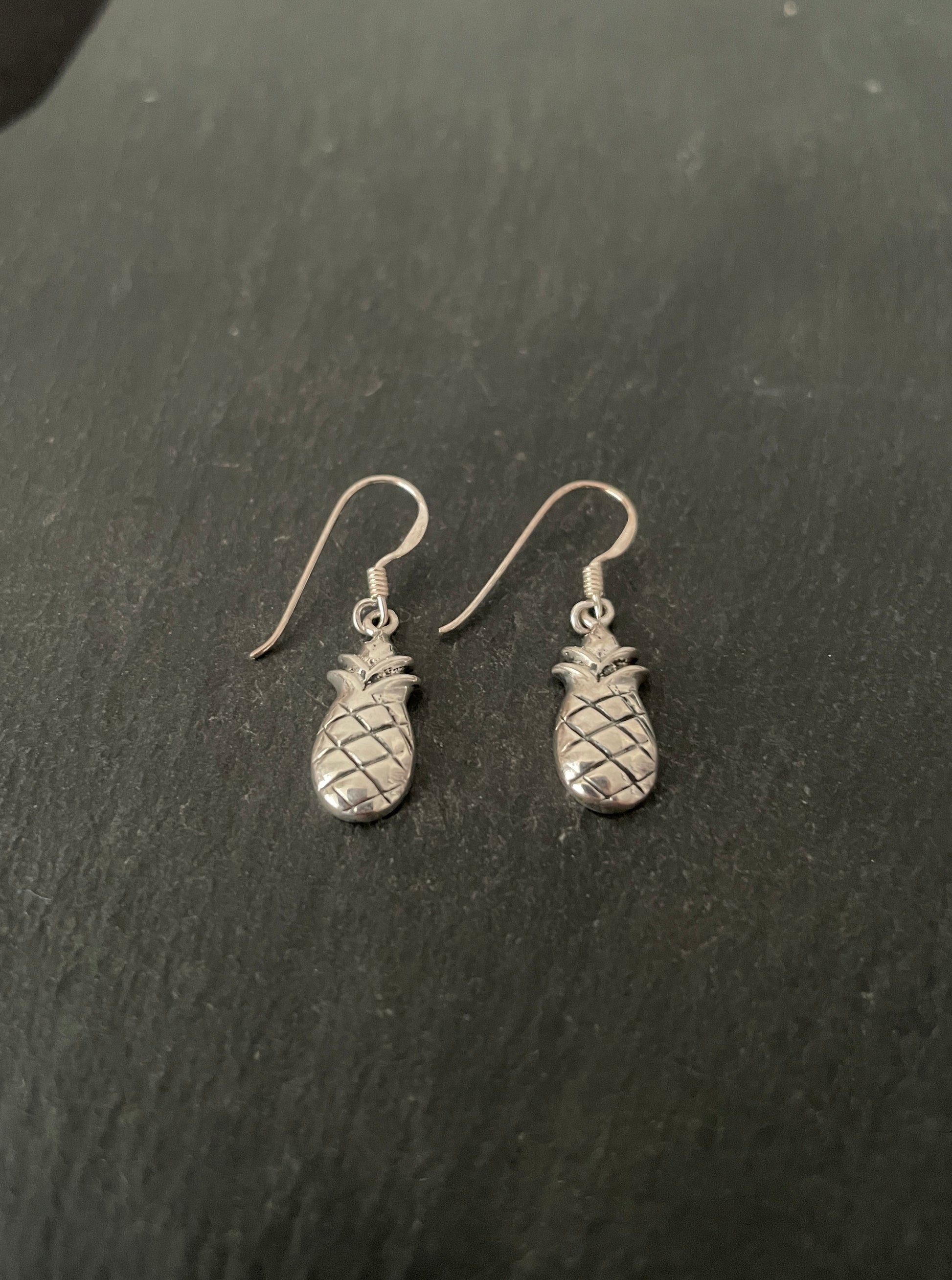 Silver Pineapple Earrings image 1