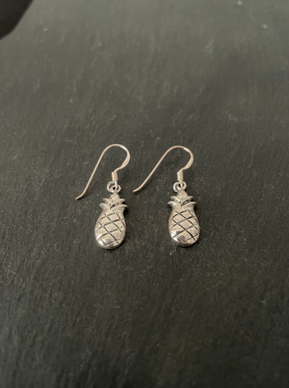 Silver Pineapple Earrings image 1