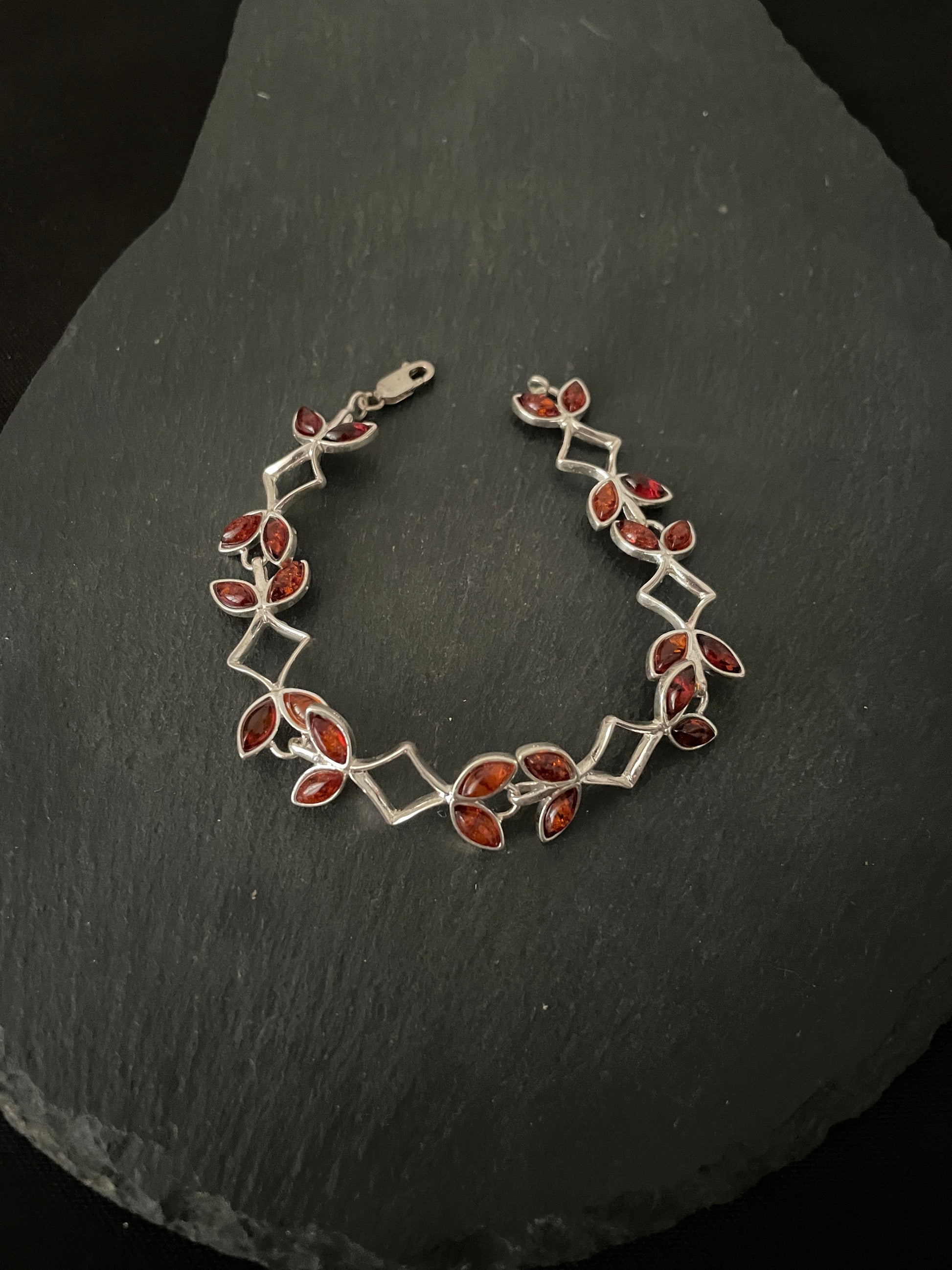 Amber and Silver Bracelet image 2