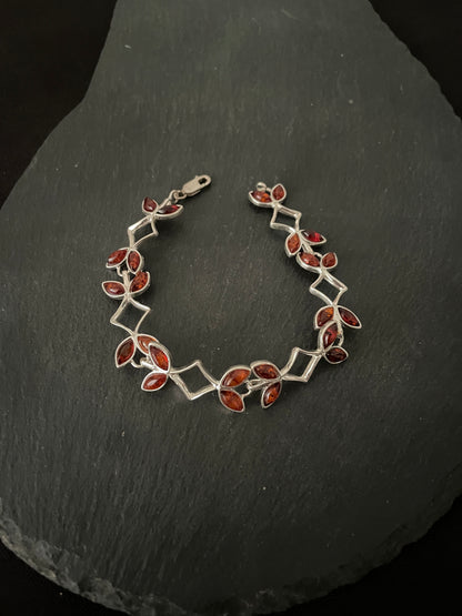 Amber and Silver Bracelet image 2
