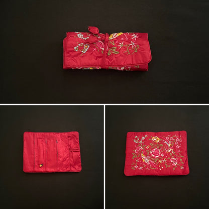 Dark Red Flower Jewellery Wrap image 0