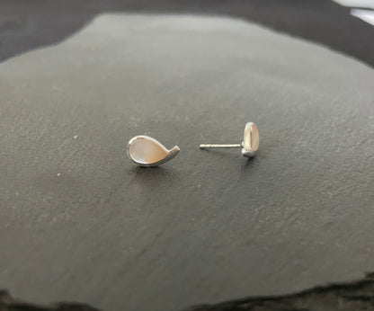 Mother of Pearl Teardrop Stud Earrings image 1