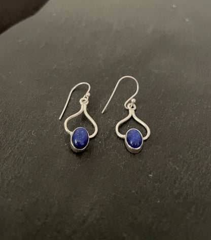 Lapis Lazuli and Silver Earrings image 1