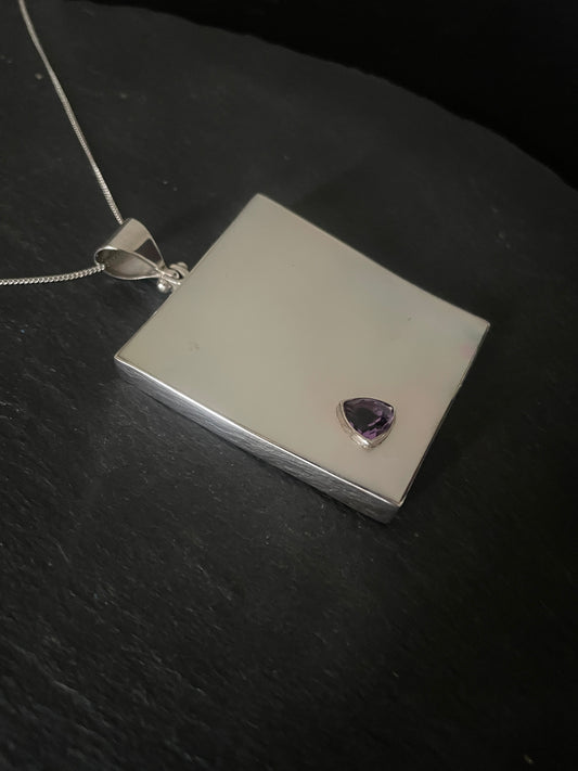 Amethyst and Mother of Pearl Pendant image 1