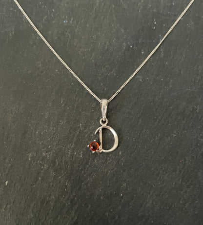 Letter D Amber Pendant image 0