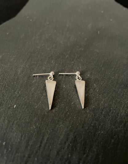 Mother of Pearl and Silver Stud Earrings image 1