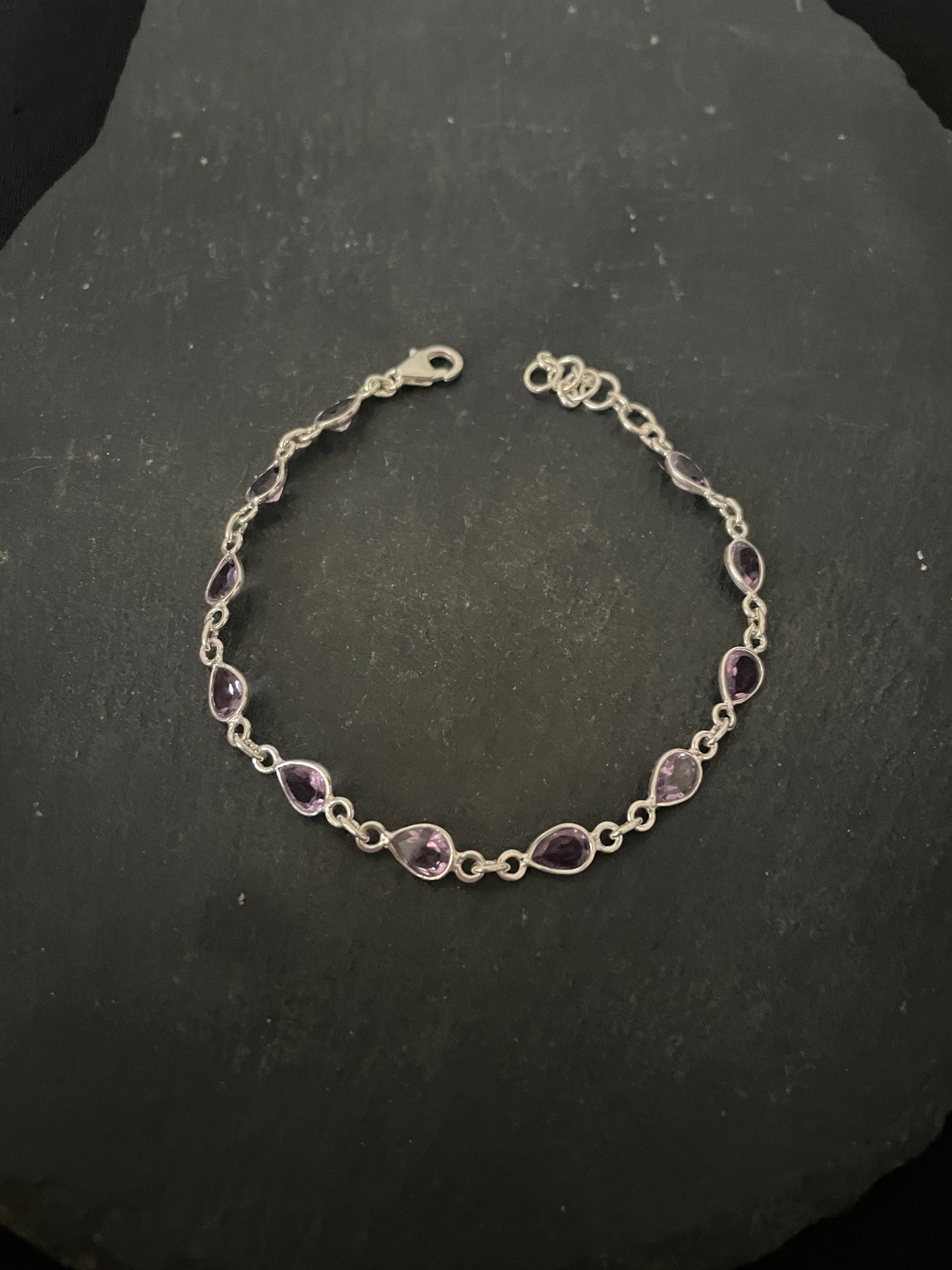 Teardrop Amethyst Bracelet image 1
