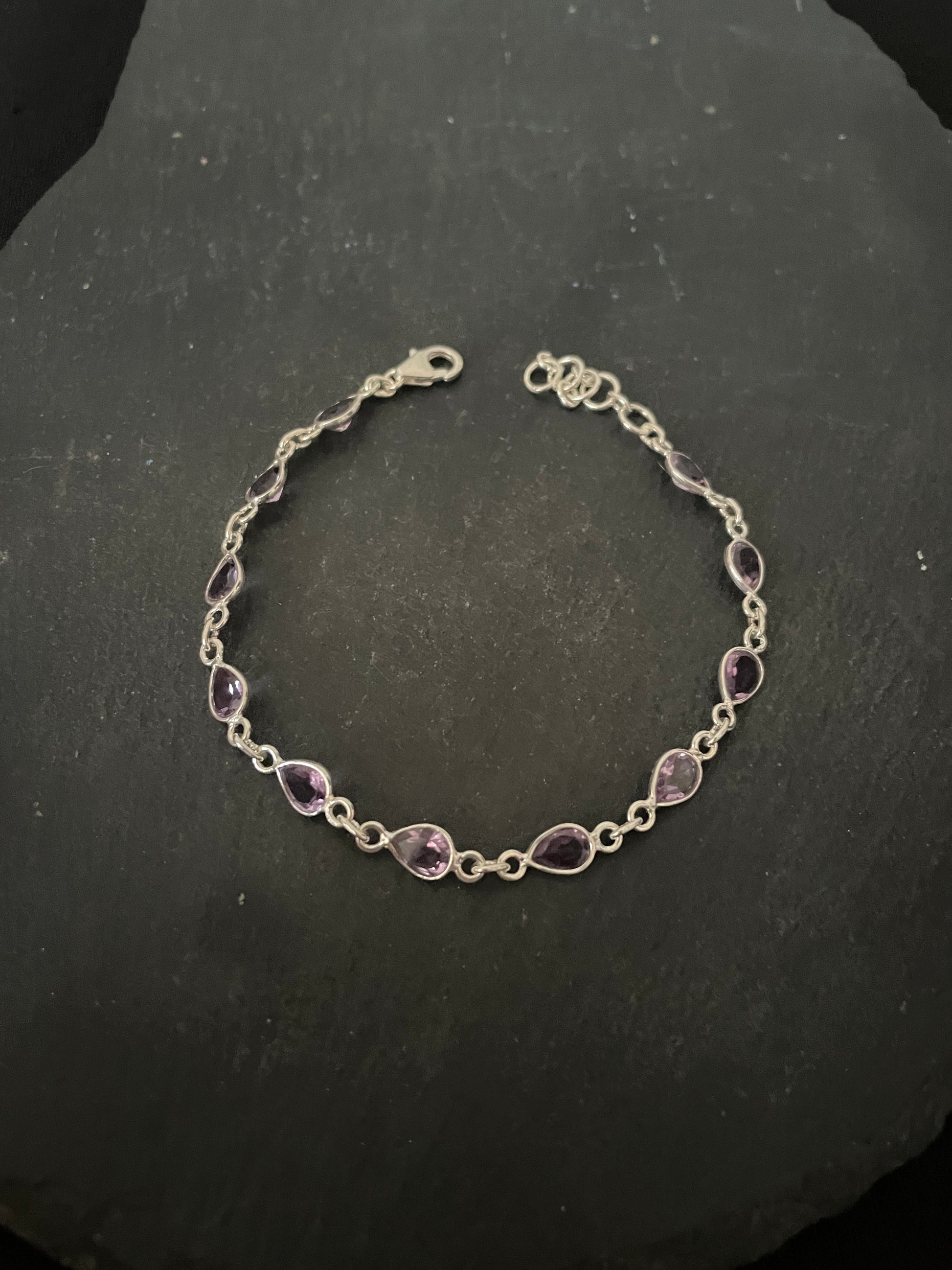 Teardrop Amethyst Bracelet image 1