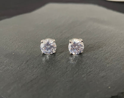 Cubic Zirconia Round Studs image 0
