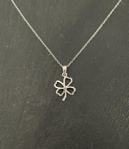 Four Leaf Clover Silver Pendant image 0