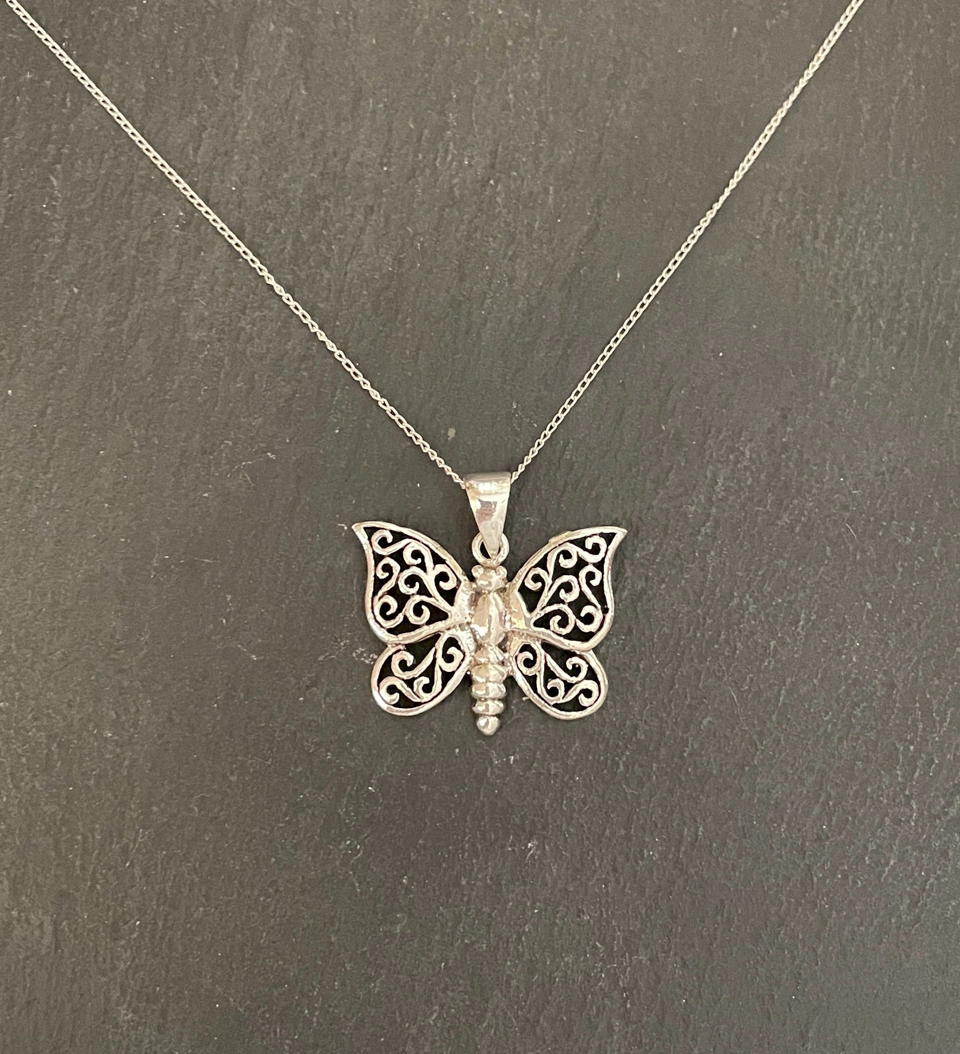 Silver Butterfly Pendant image 0