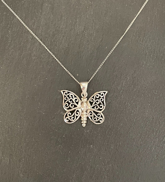 Silver Butterfly Pendant image 0