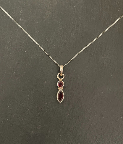 Two Stone Garnet Pendant image 0