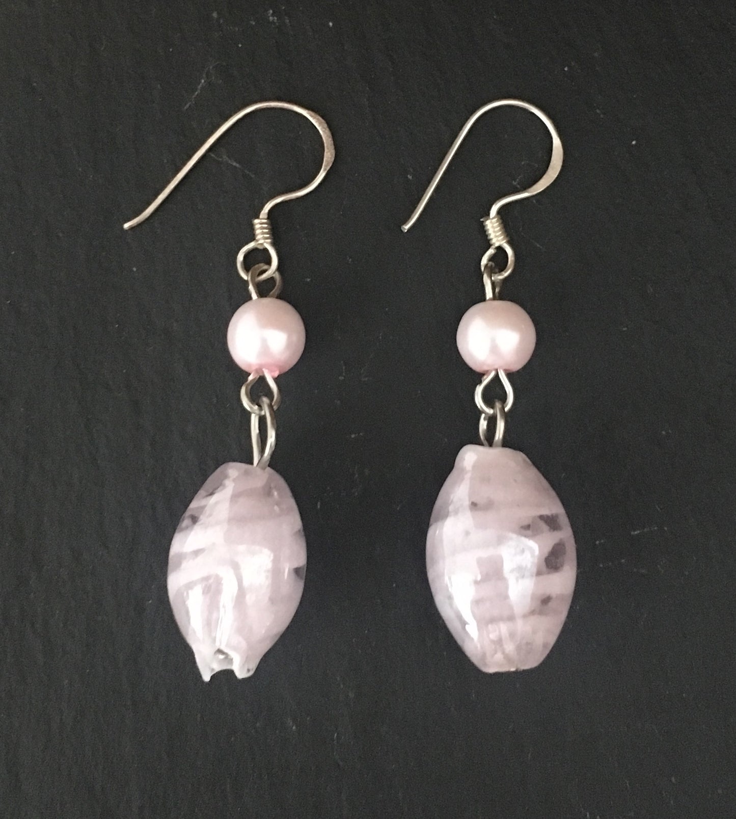Pale Pink Bead Earrings image 0