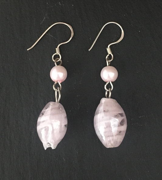 Pale Pink Bead Earrings image 0