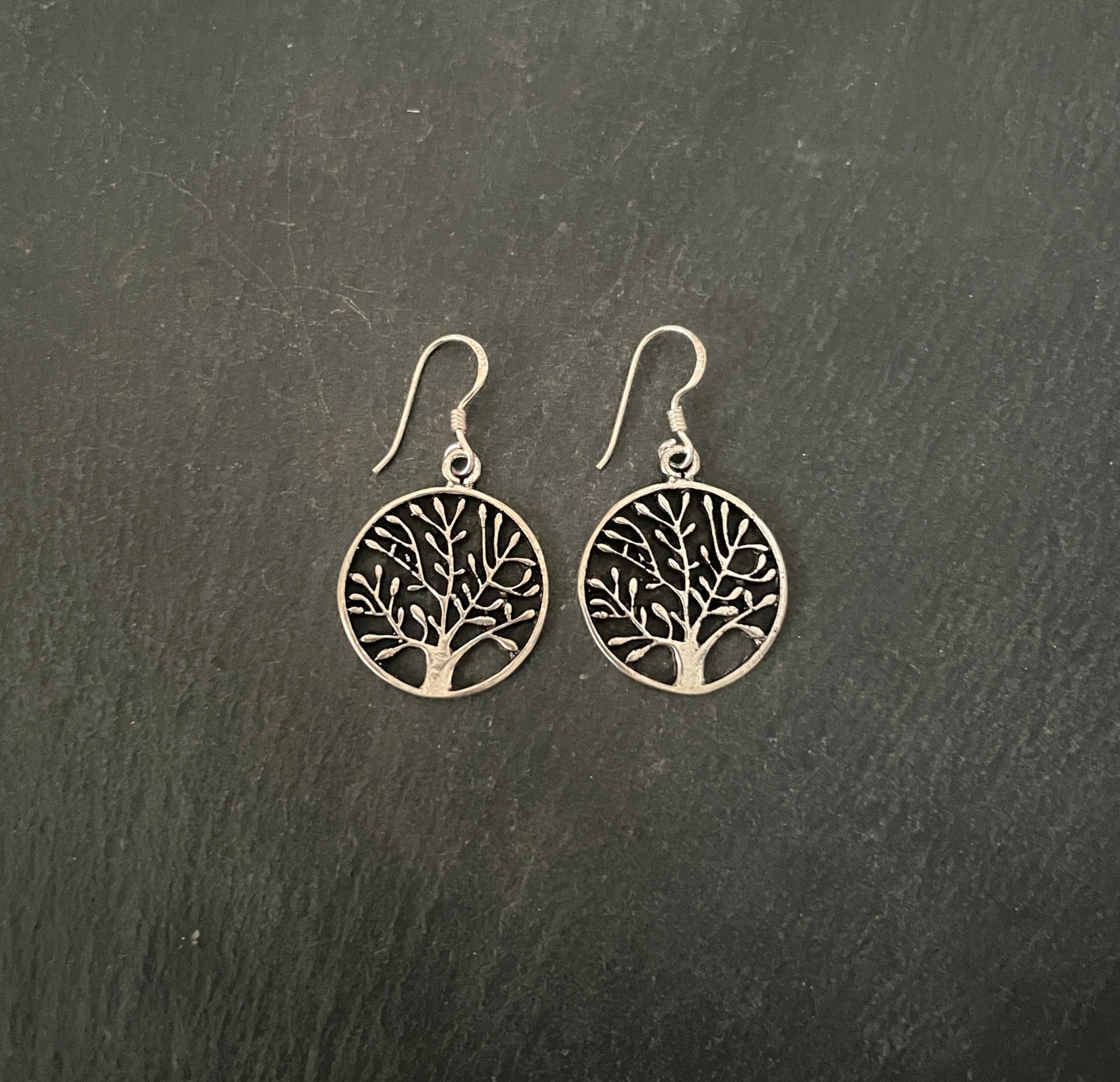 Silver Tree Earrings image 0