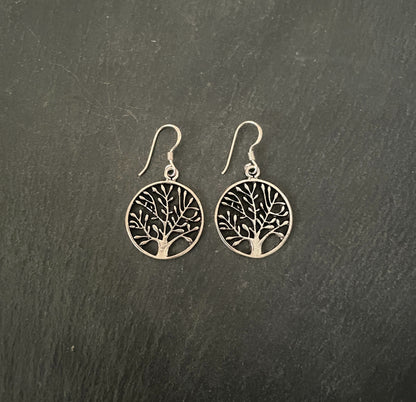 Silver Tree Earrings image 0