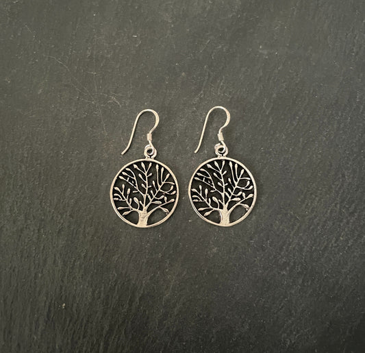Silver Tree Earrings image 0