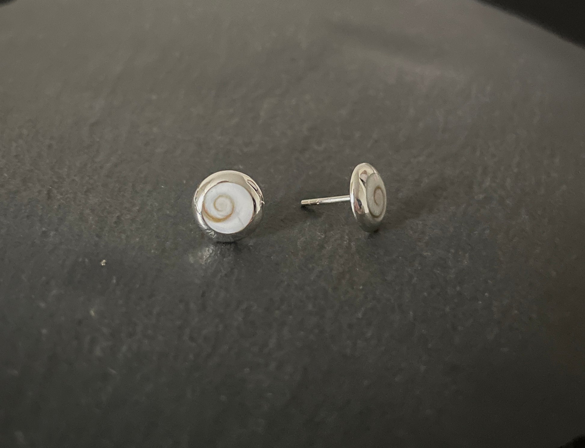 Shiva Shell Round Stud Earrings image 1