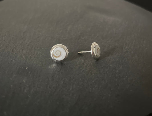 Shiva Shell Round Stud Earrings image 1